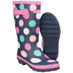 Cotswold Kids Dotty Pull On Wellington Boots -Sealskinz Sale Store image 547862
