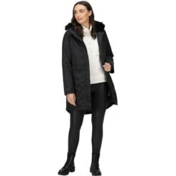 Regatta Womens Lyanna Fur Trim Parka Jacket -Sealskinz Sale Store image 601075